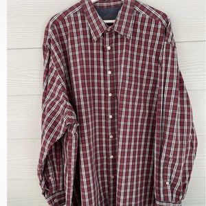2XLT broken-in Shirt red green plaid long sleeve